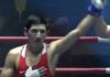 Кенже Муратулы провел полуфинальный поединок на международном турнире по боксу в Бишкеке