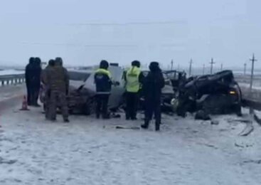 Массовое ДТП произошло на трассе в Акмолинской области