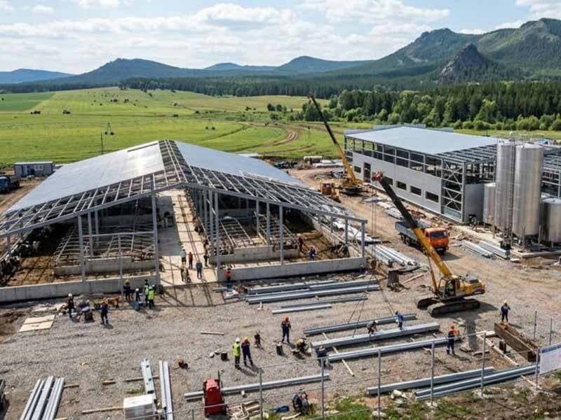 Новую ферму и молочный завод возводят в Бурабайском районе