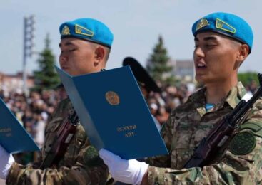 Военнослужащие весеннего призыва Службы госохраны РК приняли присягу